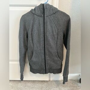 Lululemon Size 4 Scuba Hoodie Full Zip Heather Grey
